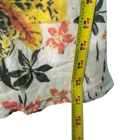 Free People 4 Tropical Floral Boho Cutout Tie Front Part Time Lover Mini Dress - Picture 11 of 11